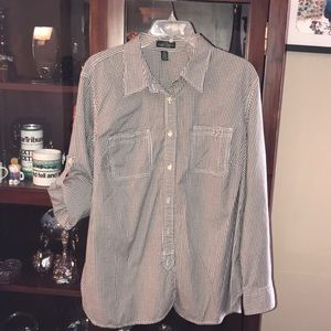 Ralph Lauren button down-White/black mini checks